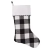 Haute Decor HangRight 18.7 In. Black And White Polyester Buffalo Check Stocking (2-Pack)