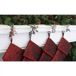 Haute Decor Oil-Rubbed Bronze MantleClip Stocking Holder With Assorted Holiday Icons (4-Pack) 3 Haute Decor Oil-Rubbed Bronze MantleClip Stocking Holder With Assorted Holiday Icons (4-Pack) -Christmas decorations shop haute decor stocking holders bta1411 c3 1000
