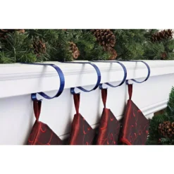 Haute Decor Original MantleClip Blue Stocking Holder (4-Pack) 3 Haute Decor Original MantleClip Blue Stocking Holder (4-Pack) -Christmas decorations shop haute decor stocking holders mc0485 31 1000