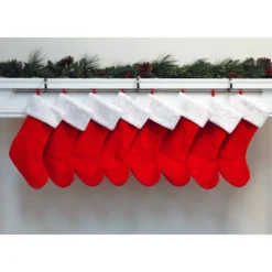 Haute Decor MantleClip Stocking Pewter Rod Stocking Holder (4-Pack) -Christmas decorations shop haute decor stocking holders rb01340 31 1000