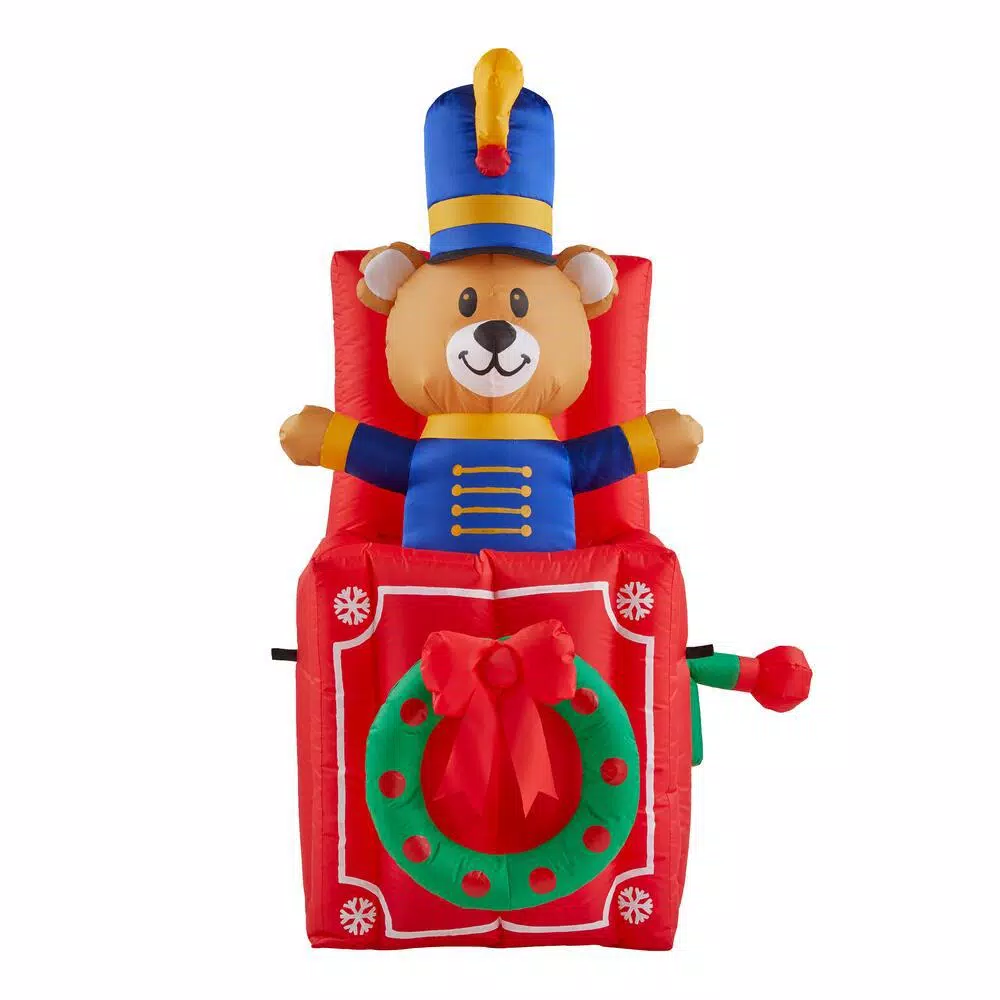 Home Accents Holiday 5 Ft. Animated Inflatable Bear In Box 1 Home Accents Holiday 5 Ft. Animated Inflatable Bear In Box