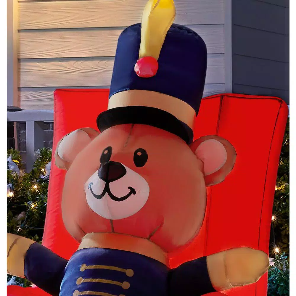 Home Accents Holiday 5 Ft. Animated Inflatable Bear In Box 4 Home Accents Holiday 5 Ft. Animated Inflatable Bear In Box - Image 4