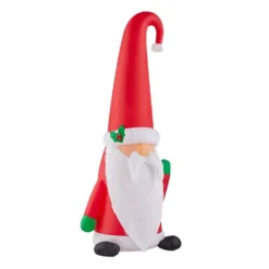 Home Accents Holiday 5 Ft. Inflatable Fuzzy Plush Gnome With Curved Hat -Christmas decorations shop home accents holiday christmas inflatables 117111 40 1000