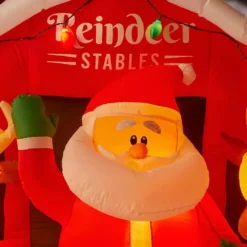 Home Accents Holiday 9 Ft Giant-Sized LED Inflatable Santa’s Stable With Reindeer 8 Home Accents Holiday 9 Ft Giant-Sized LED Inflatable Santa’s Stable With Reindeer -Christmas decorations shop home accents holiday christmas inflatables 117218 a0 1000