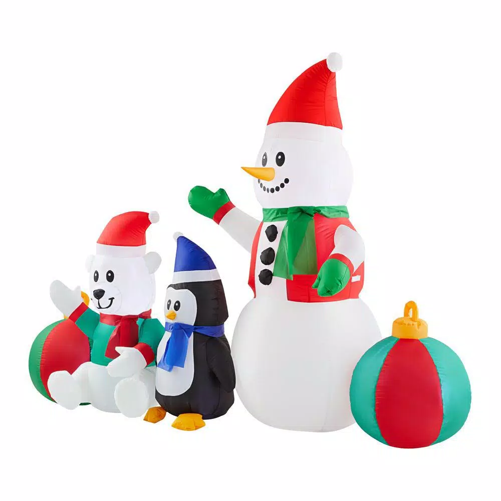 Home Accents Holiday 6.5 Ft LED Inflatable Snowman And Friends 3 Home Accents Holiday 6.5 Ft LED Inflatable Snowman And Friends - Image 3