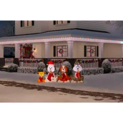 Home Accents Holiday 3.74 Ft. H X 7.5 Ft. W Inflatable Puppy Pals With Stockings 5 Home Accents Holiday 3.74 Ft. H X 7.5 Ft. W Inflatable Puppy Pals With Stockings -Christmas decorations shop home accents holiday christmas inflatables 118424 e1 1000