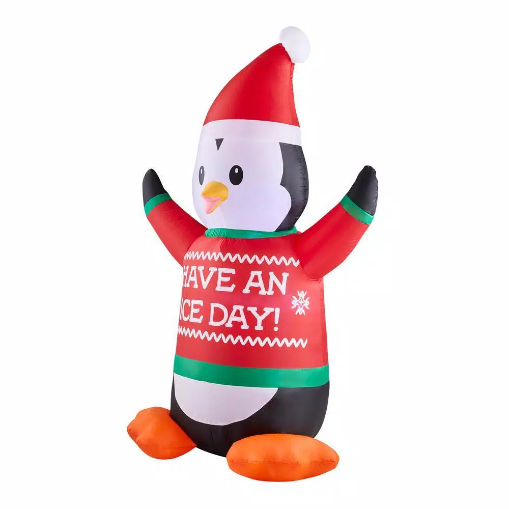 Home Accents Holiday 6 Ft. Animated Inflatable Shivering Penguin Ice Day 3 Home Accents Holiday 6 Ft. Animated Inflatable Shivering Penguin Ice Day - Image 3