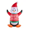 Home Accents Holiday 6 Ft. Animated Inflatable Shivering Penguin Ice Day