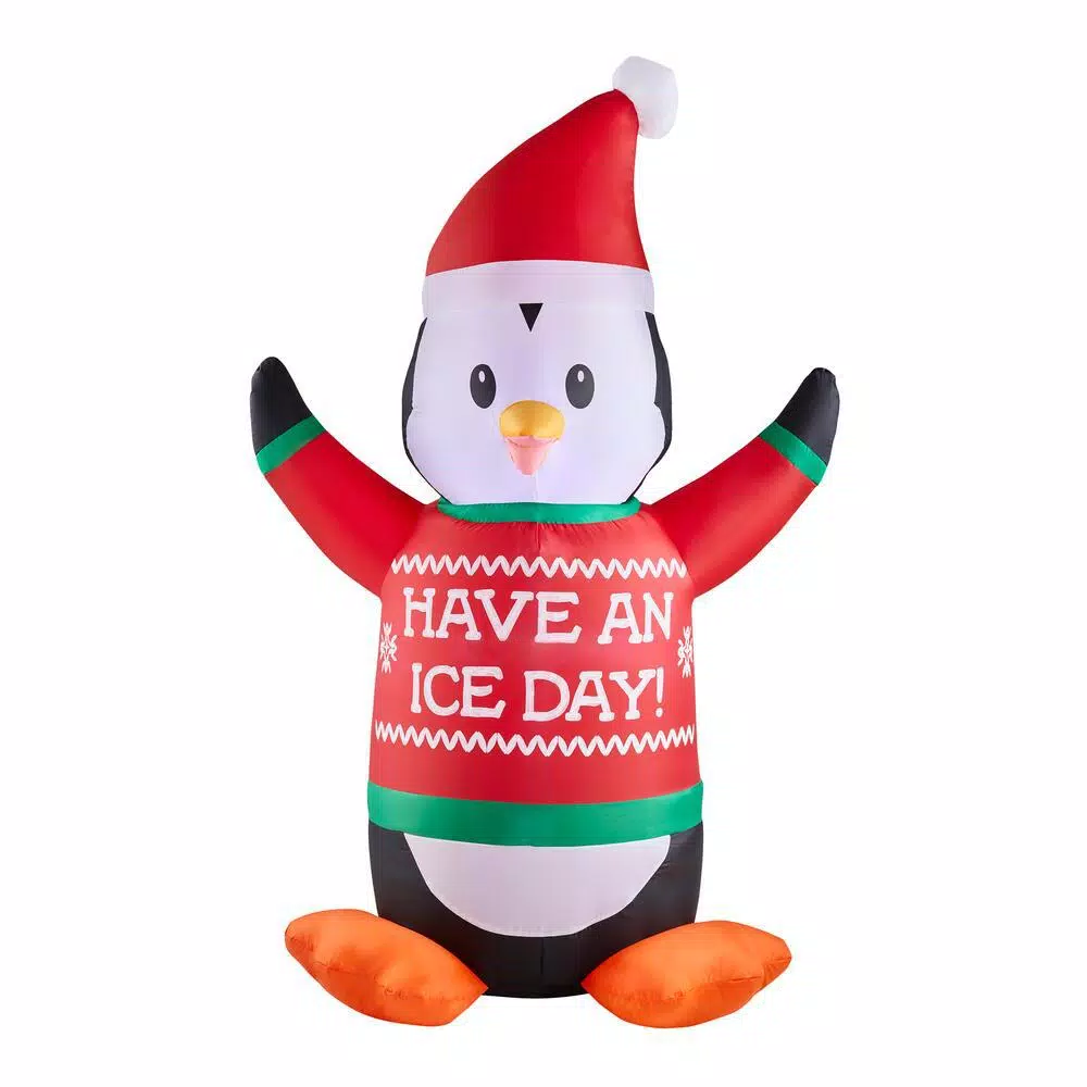 Home Accents Holiday 6 Ft. Animated Inflatable Shivering Penguin Ice Day 1 Home Accents Holiday 6 Ft. Animated Inflatable Shivering Penguin Ice Day