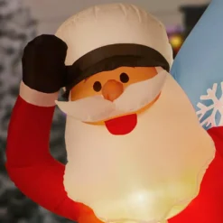 Home Accents Holiday 7 Ft. Pre-Lit LED Inflatable Santa In Sailboat Scene -Christmas decorations shop home accents holiday christmas inflatables 37335 a0 1000