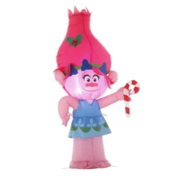 Home Accents Holiday 21.65 In. W X 12.99 In. D X 42.13 In. H Lighted Inflatable Poppy With Candy Cane -Christmas decorations shop home accents holiday christmas inflatables 38766 44 1000