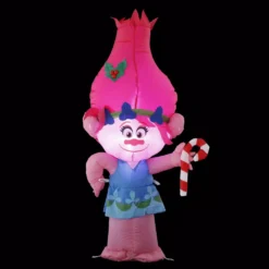 Home Accents Holiday 21.65 In. W X 12.99 In. D X 42.13 In. H Lighted Inflatable Poppy With Candy Cane -Christmas decorations shop home accents holiday christmas inflatables 38766 76 1000