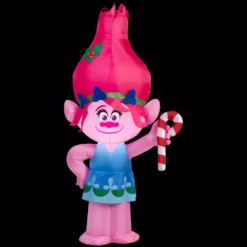 Home Accents Holiday 21.65 In. W X 12.99 In. D X 42.13 In. H Lighted Inflatable Poppy With Candy Cane -Christmas decorations shop home accents holiday christmas inflatables 38766 c3 1000