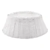 Home Accents Holiday 27 In. D White Wicker Christmas Tree Collar