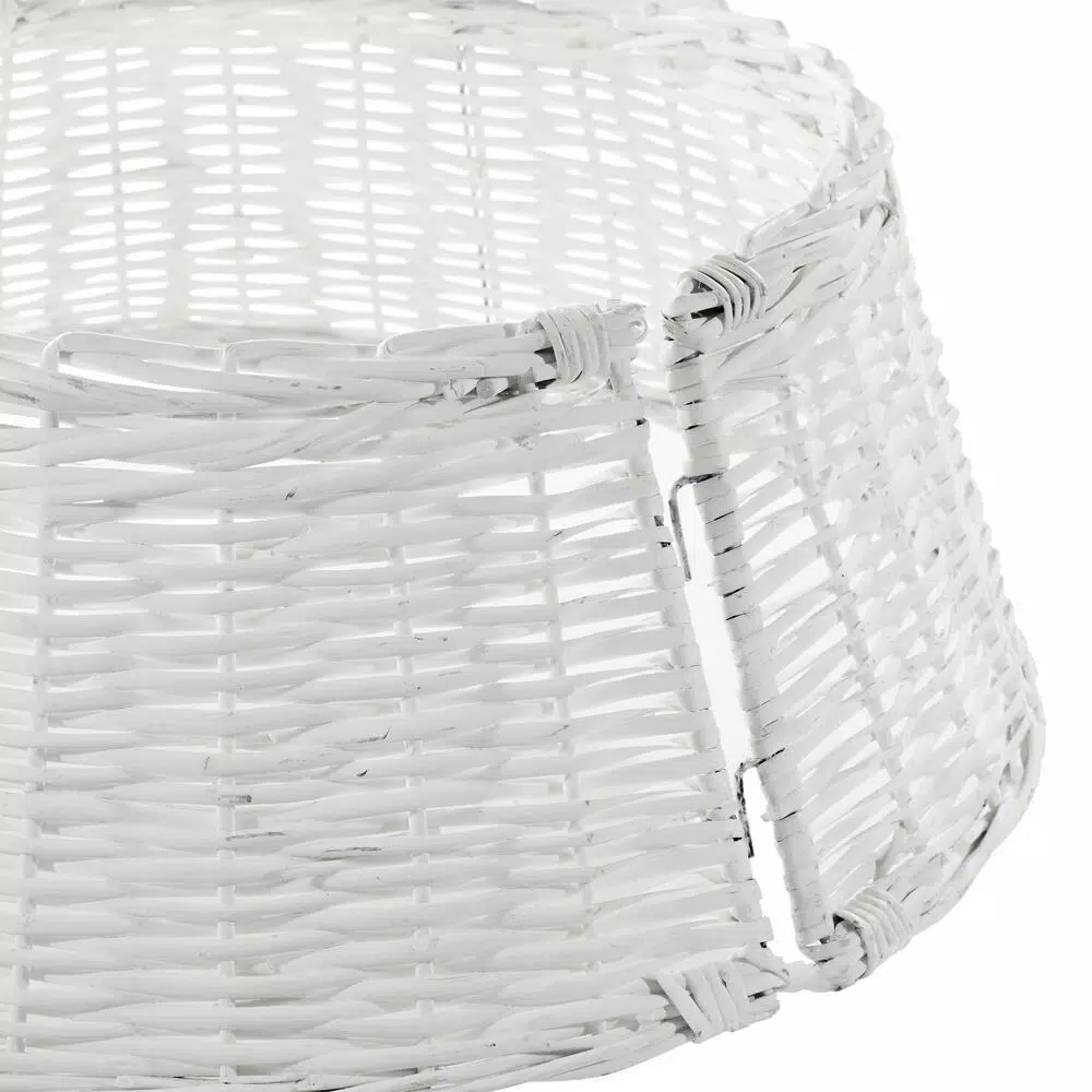 Home Accents Holiday 27 In. D White Wicker Christmas Tree Collar 4 Home Accents Holiday 27 In. D White Wicker Christmas Tree Collar - Image 4