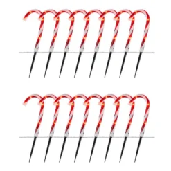 Home Accents Holiday 10 In. Candy Cane Pathway Lights (Set Of 2)