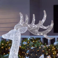 Home Accents Holiday 3-Piece Fantasleigh Outdoor Christmas Deer Family With LED Cool White Lights 8 Home Accents Holiday 3-Piece Fantasleigh Outdoor Christmas Deer Family With LED Cool White Lights -Christmas decorations shop home accents holiday christmas yard decorations ty594 2014 1d 1000