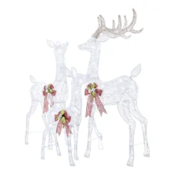 Home Accents Holiday 3-Piece Fantasleigh Outdoor Christmas Deer Family With LED Cool White Lights 7 Home Accents Holiday 3-Piece Fantasleigh Outdoor Christmas Deer Family With LED Cool White Lights -Christmas decorations shop home accents holiday christmas yard decorations ty594 2014 a0 1000