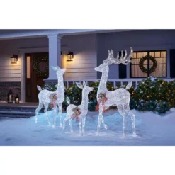 Home Accents Holiday 3-Piece Fantasleigh Outdoor Christmas Deer Family With LED Cool White Lights 6 Home Accents Holiday 3-Piece Fantasleigh Outdoor Christmas Deer Family With LED Cool White Lights -Christmas decorations shop home accents holiday christmas yard decorations ty594 2014 e1 1000
