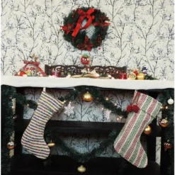 LR Home 20 In. Cotton Striped Multi-color Christmas Stocking 5 LR Home 20 In. Cotton Striped Multi-color Christmas Stocking -Christmas decorations shop lr home christmas stockings speci04627mlt1220 31 1000