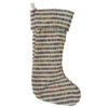 LR Home 20 In. Cotton Striped Multi-color Christmas Stocking