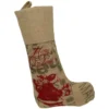 Manor Luxe 0.1 In. H X 20 In. L Jute Saint Nick Christmas Stocking With Printed Burlap Collection