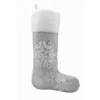 Manor Luxe 20 In. Glistening Snow Christmas Stocking