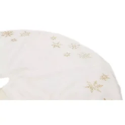 Manor Luxe 56 In. Snowflake Sequin Soft Plush Furry Round Christmas Tree Skirt In White 3 Manor Luxe 56 In. Snowflake Sequin Soft Plush Furry Round Christmas Tree Skirt In White -Christmas decorations shop manor luxe christmas tree skirts collars ml1892556tswhite 4f 1000