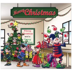 My Door Decor 7 Ft. X 8 Ft. Santa’s Workshop-Outdoor Holiday 2-Car Split Garage Door Decor Mural For Split Car Garage, 2-Graphic Kit -Christmas decorations shop my door decor christmas flags 285901xmas 003 1f 1000