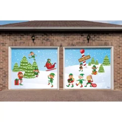 My Door Decor 7 Ft. X 8 Ft. North Pole Elves-Christmas Garage Door Decor Mural For Split Car Garage 7 My Door Decor 7 Ft. X 8 Ft. North Pole Elves-Christmas Garage Door Decor Mural For Split Car Garage -Christmas decorations shop my door decor christmas flags 285901xmas 026 4f 1000