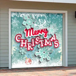My Door Decor 7 Ft. X 8 Ft. Merry Christmas Cut Paper Holiday Garage Door Decor Mural For Single Car Garage -Christmas decorations shop my door decor christmas flags 285903xmas 001 c3 1000