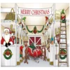 My Door Decor 7 Ft. X 8 Ft. Santa’s Reindeer Barn Holiday Garage Door Decor Mural For Single Car Garage