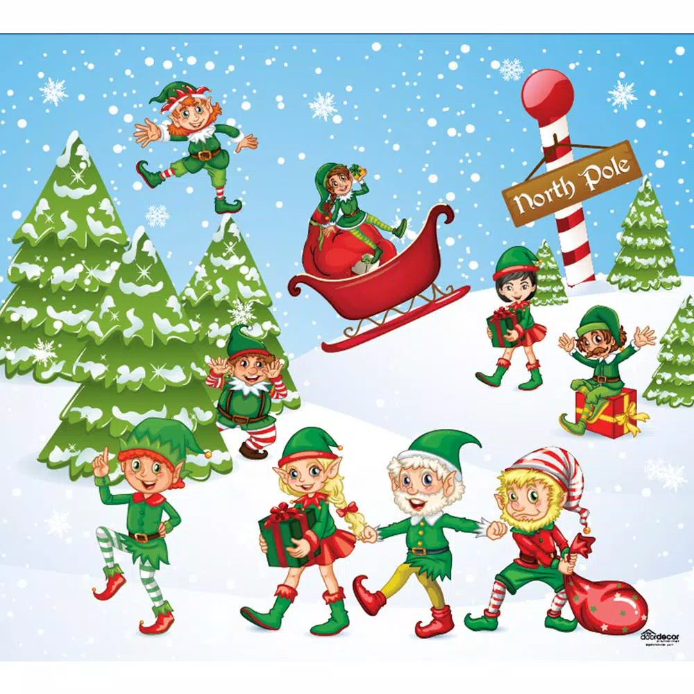My Door Decor 7 Ft. X 8 Ft. North Pole Elves-Christmas Garage Door Decor Mural For Single Car Garage 1 My Door Decor 7 Ft. X 8 Ft. North Pole Elves-Christmas Garage Door Decor Mural For Single Car Garage