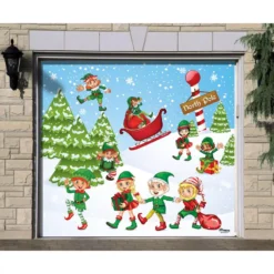 My Door Decor 7 Ft. X 8 Ft. North Pole Elves-Christmas Garage Door Decor Mural For Single Car Garage 5 My Door Decor 7 Ft. X 8 Ft. North Pole Elves-Christmas Garage Door Decor Mural For Single Car Garage -Christmas decorations shop my door decor christmas flags 285903xmas 026 c3 1000
