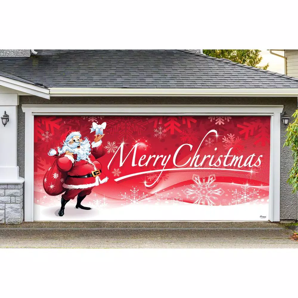 My Door Decor 7 Ft. X 16 Ft. Santa’s Merry Christmas Garage Door Decor Mural For Double Car Garage 3 My Door Decor 7 Ft. X 16 Ft. Santa’s Merry Christmas Garage Door Decor Mural For Double Car Garage - Image 3
