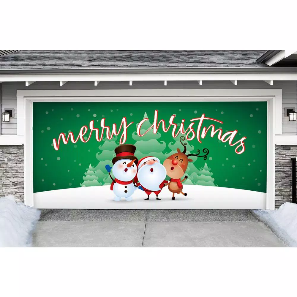 My Door Decor 7 Ft. X 16 Ft. Christmas Characters Merry Christmas-Christmas Garage Door Decor Mural For Double Car Garage 3 My Door Decor 7 Ft. X 16 Ft. Christmas Characters Merry Christmas-Christmas Garage Door Decor Mural For Double Car Garage - Image 3