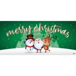 My Door Decor 7 Ft. X 16 Ft. Christmas Characters Merry Christmas-Christmas Garage Door Decor Mural For Double Car Garage
