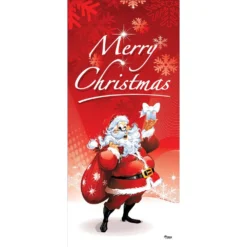 My Door Decor 36 In. X 80 In. Santa’s Merry Christmas-Christmas Front Door Decor Mural