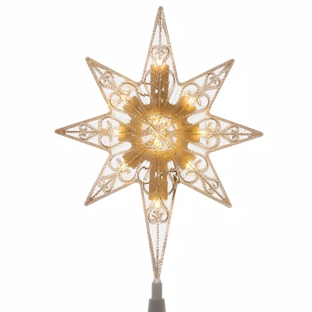 National Tree Company 11 In. Tree Top Star With Battery Operated Warm White LED Lights 1 National Tree Company 11 In. Tree Top Star With Battery Operated Warm White LED Lights