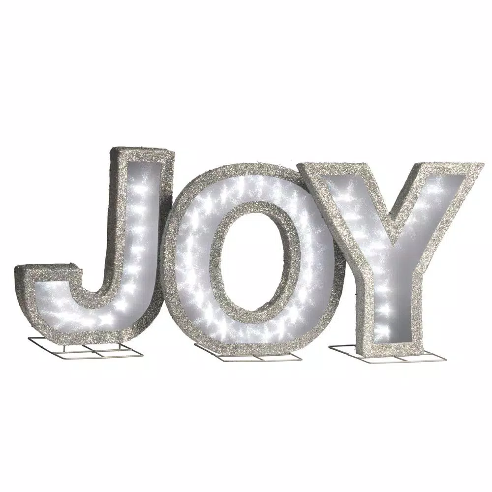 National Tree Company 18.5 In. JOY Sign With LED Lights 3 National Tree Company 18.5 In. JOY Sign With LED Lights - Image 3