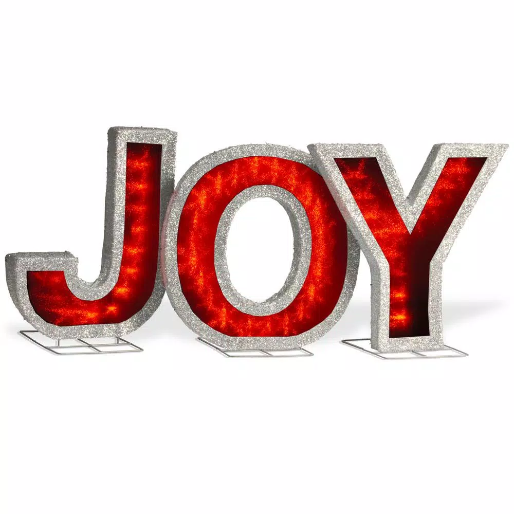National Tree Company 18.5 In. JOY Sign With LED Lights 1 National Tree Company 18.5 In. JOY Sign With LED Lights