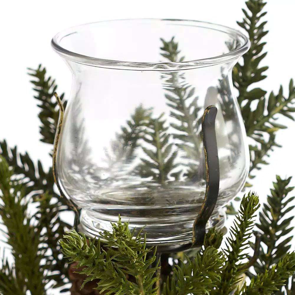 Nearly Natural Poinsettia Candelabrum Centerpiece 2 Nearly Natural Poinsettia Candelabrum Centerpiece - Image 2