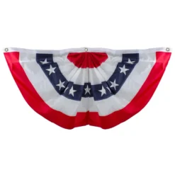 Northlight 48 In. X 24 In. Red White And Blue USA Pleated American Bunting Flag