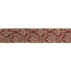 Northlight 2.5 In. X 16 Yds. Burgundy And Gold Damask Christmas Wired Craft Ribbon