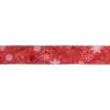 Northlight 2.5 In. X 16 Yds. Metallic Red And White Snowflake Wired Craft Ribbon
