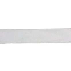 Northlight 2.5 In. X 16 Yds. White And Iridescent Glitter Wired Craft Ribbon