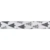 Northlight 2.5 In. X 16 Yds. White Silver And Black Tree Wired Craft Ribbon