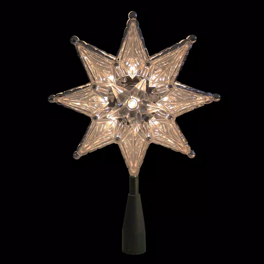 Northlight 8 In. Silver Mosaic 8-Point Star Christmas Tree Topper – Clear Lights 2 Northlight 8 In. Silver Mosaic 8-Point Star Christmas Tree Topper – Clear Lights - Image 2