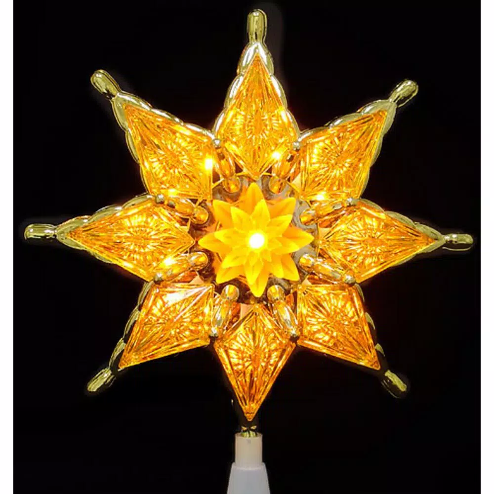 Northlight 8 In. Gold Mosaic 8-Point Star Christmas Tree Topper – Clear Lights 2 Northlight 8 In. Gold Mosaic 8-Point Star Christmas Tree Topper – Clear Lights - Image 2