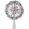 Northlight 7 In. Silver Tinsel Snowflake Starburst Christmas Tree Topper – Multi Lights